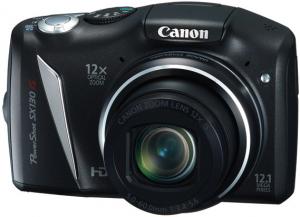 Canon PowerShot SX 130 IS Negru + CADOU: SD Card Kingmax 2GB