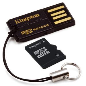 Micro-SD Card Kingston 8GB SDHC + Card Reader Mrg2+sdc4/8gb