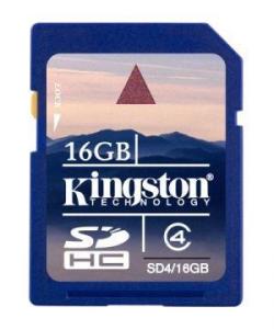 SD Card Kingston 16 GB SDHC SD4/16GB
