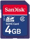 SD Card Sandisk 4 GB SDHC SDSDB-4096