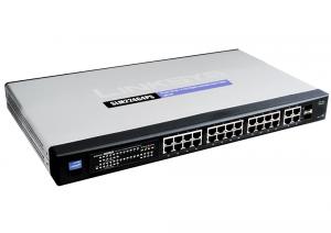 Switch Linksys 24p 10/100 + 4-port Gigabit Slm224g4ps-g5