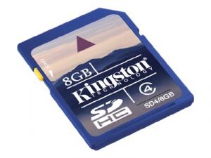SD Card Kingston 8 GB SDHC CL4 SD4/8GB