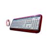 Kit Asus Multimedia Keyboard PS2 + Mouse USB KM-62 Alb-Rosu