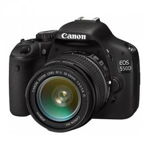 Canon EOS 550 D Kit + Obiectiv EF-S 18-55 mm IS Negru + CADOU: SD Card Kingmax 2GB