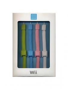 Nintendo WII Strap (4er Set) Alb, Roz, Turcoaz, Verde