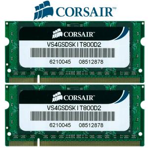 Kit Memorie Sodimm Corsair 4 GB DDR2 PC-6400 800 MHz VS4GSDSKIT800D2