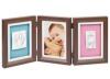 Double print frame brown & blue/pink - baby art
