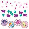 3 pungi confetti metalizate colorate my little pony