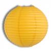 Lampion decorativ rotund 25cm pentru agatat galben