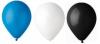 50 baloane latex 26cm albastru alb negru