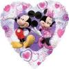 Baloane folie metalizata mickey & minnie love heart