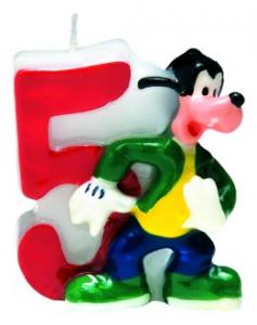 Lumanare de tort 3D cifra 5 Mickey Mouse