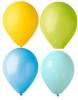 50 baloane latex standard 26cm calitate heliu bleu aquamarin galben