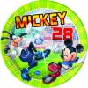 8 farfurii 23cm MICKEY GOAL PARTY