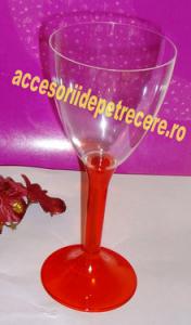 Cupe Pahare plastic pentru sampanie vin cocktail 180ml DIVERSE CULORI Model 02 set 4buc