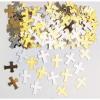 Confetti metalizate crosses gold & silver 14gr