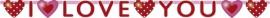 1 Banner cu litere decupate model I LOVE YOU 170x11cm