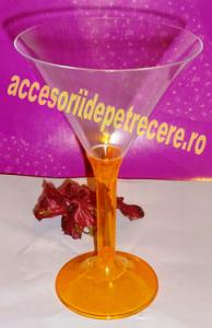 Cupe Pahare plastic pentru sampanie vin cocktail 185ml DIVERSE CULORI Model 03 set 4buc