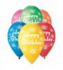 20 baloane latex colorate 32cm inscriptionate happy birthday artificii