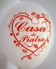10 Baloane nunta cununia civila latex 30cm inscriptionate CASA DE PIATRA - ALB