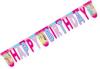 Banner decupat cu litere happy birthday rapunzel