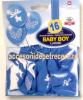 Set de 16 baloane teddy bear blue