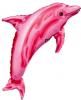 Balon folie metalizata dolphin  pink 37"x22"