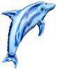 Balon folie metalizata dolphin blue 37"x22"