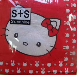 20 Servetele 33x33cm KITTY SWEETIE RED