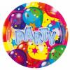 8 Farfurii carton plastifiat 18cm Ballon Party