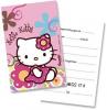 Set de 6 invitatii de petrecere copii HELLO KITTY BAMBOO