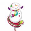 Balon folie metalizata forma Joyful Snowman 55x78cm