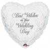 Balon nunta Folie inima 45cm Best Wishes on Your Wedding Day