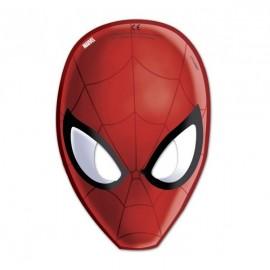 6 masti de petrecere pentru copii din carton decupate SPIDERMAN WEB WARRIORS