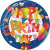 10 farfurii carton 20cm HAPPY BIRTHDAY