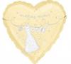 Balon nunta Folie inima 45cm Wedding Wishes