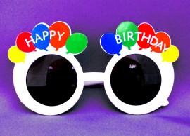 Ochelari din plastic model cu baloane Happy Birthday Party