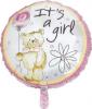 Balon folie metalizata 45cm it's a girl - teddy bear