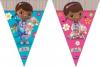 Banner decorativ party stegulete din plastic 2.3m doc mcstuffins