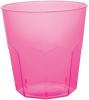 Pahare plastic reutilizabile cocktail 220ml roz fuchsia set 8buc