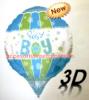 Balon botez folie metalizata JUMBO 3D BABY BOY 90cm