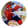 8 farfurii carton plastifiat 23cm spiderman web warriors