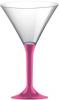 Cupe Pahare cocktail aperitiv din plastic reutilizabile set 6buc - picior FUCHSIA