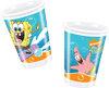 Pahare plastic 200ml sponge bob surfing