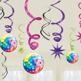 12 Spirale decorative Disco Party
