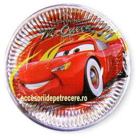 8 farfurii argintii 20cm LIGHTNING MCQUEEN