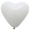 25 baloane latex inimioare 30cm alb