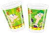 10 Pahare plastic 200cc PHINEAS & FERB