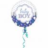 Balon botez folie metalizata 45cm baby boy scallop