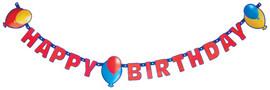 Banner litere decupate "HAPPY BIRTHDAY" Balloons Fantasy 1.8m